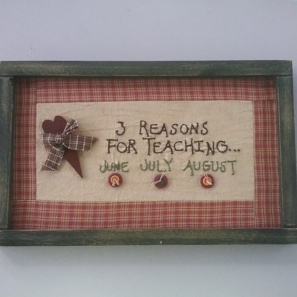 Audreys; Hand made look; green frame; teacher gift; 15 x 9  NWT - Picture 1 of 6